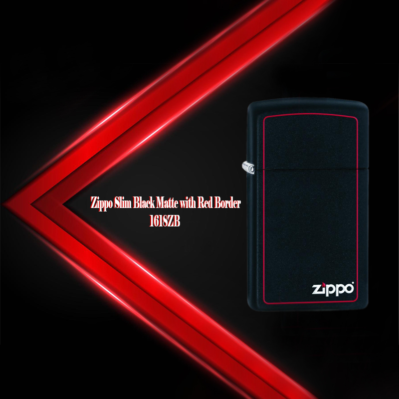 خرید فندک زیپو اصل Zippo Slim Black Matte کد 1618ZB