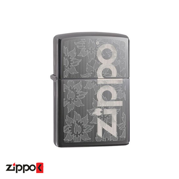 خرید فندک زیپو اصل Zippo Floral Logo Laser کد 29241 - زیپوک