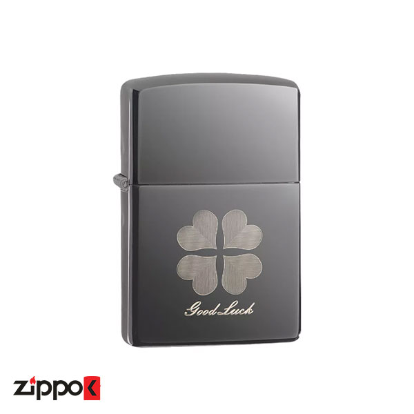 خرید فندک زیپو اصل Zippo Good Luck Black Ice کد 49120