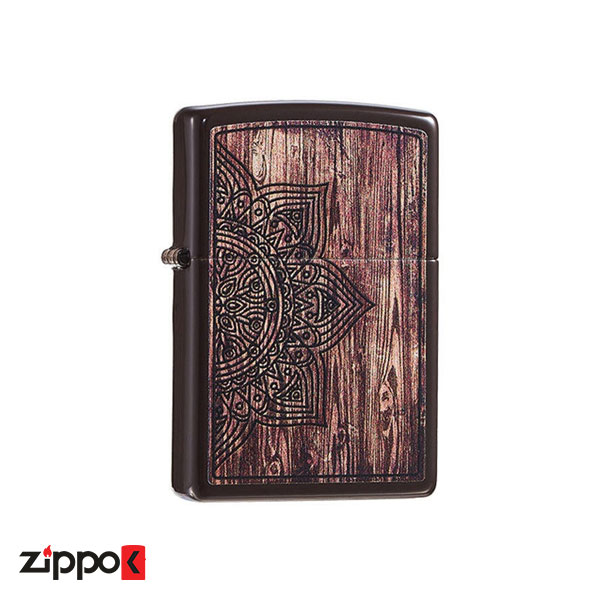 خرید و قیمت فندک زیپو اصل Zippo Wood Mandala Design کد 49184