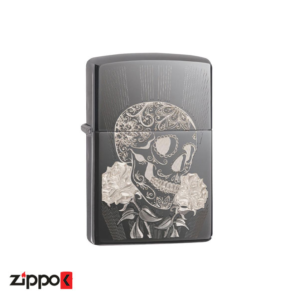 خرید فندک زیپو اصل Zippo Fancy Skull Design کد 29883