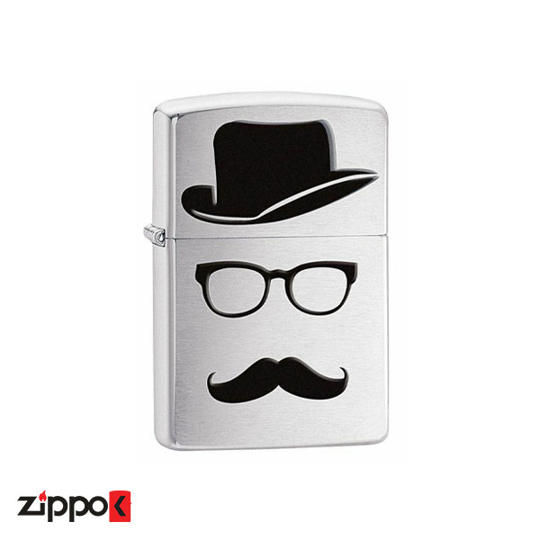 خرید فندک زیپو اصل Zippo Moustache and Hat کد 28648