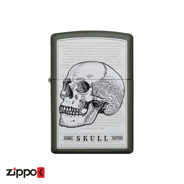 خرید و قیمت فندک زیپو اصل Zippo Skull Design کد 49602