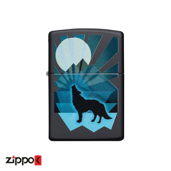 خرید فندک زیپو اصل Zippo Wolf and Moon Design کد 29864 - زیپوک