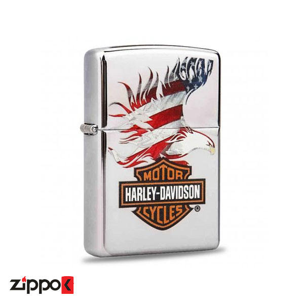 خرید فندک زیپو اصل Zippo HD Flag Eagle کد 28082 - زیپوک