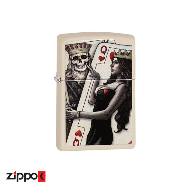 فندک زیپو Zippo Skull 216 King Queen Beauty کد 29393