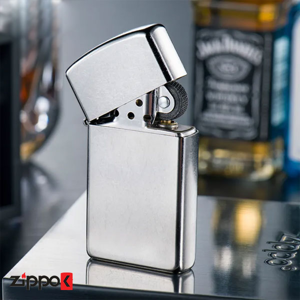 خرید فندک زیپو اصل Zippo Slim Street Chrome کد 1607 - زیپوک