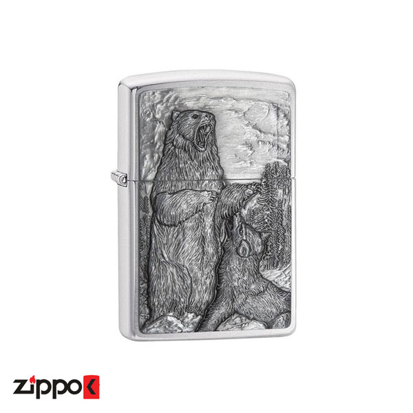 خرید فندک زیپو اصل 200 Zippo Bear VS Wolf کد 29636 - زیپوک