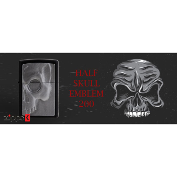 خرید فندک زیپو اصل Zippo HALF SKULL EMBLEM کد 218 - زیپوک