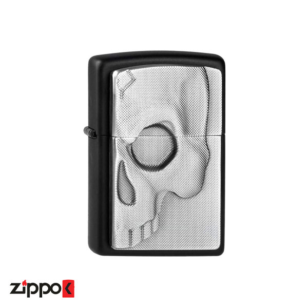 خرید فندک زیپو اصل Zippo HALF SKULL EMBLEM کد 218 - زیپوک