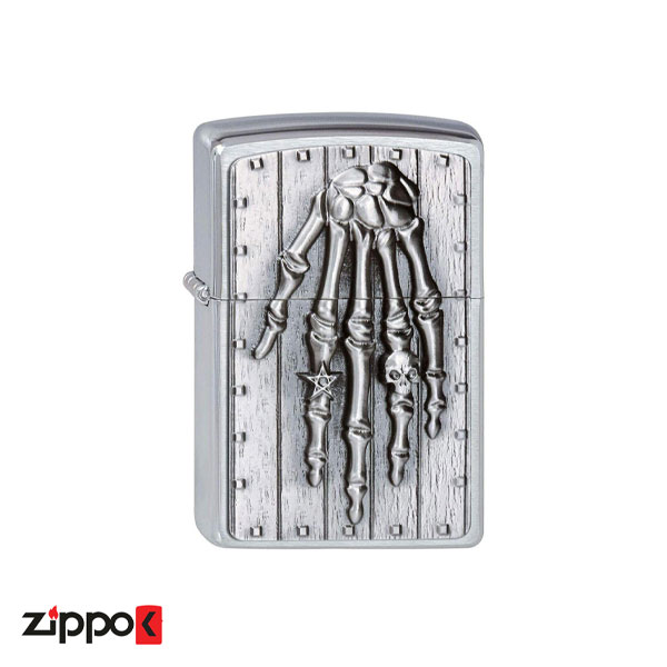 خرید فندک زیپو اصل Zippo SKELETON HAND EMBLEM کد 200 - زیپوک