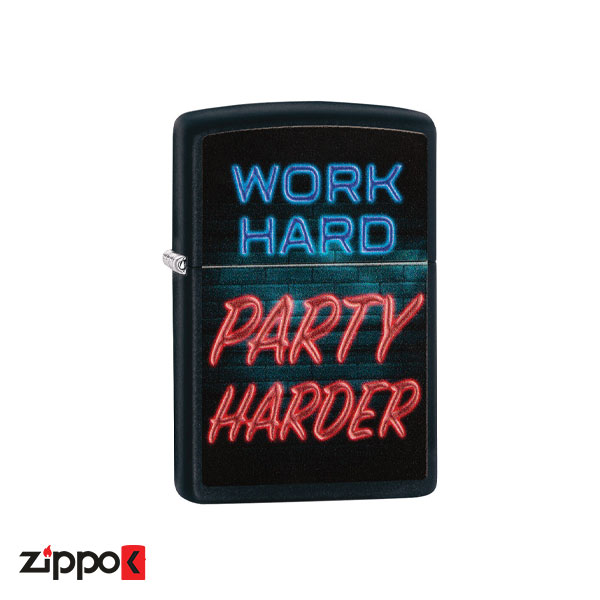 فندک زیپو اصل 218 Zippo Work Hard Design کد CI412248