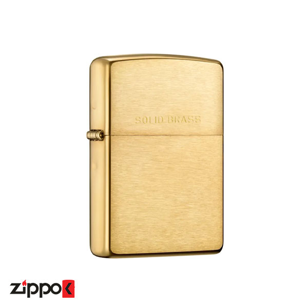 فندک زیپو اصل Zippo Brushed Solid Brass کد 204