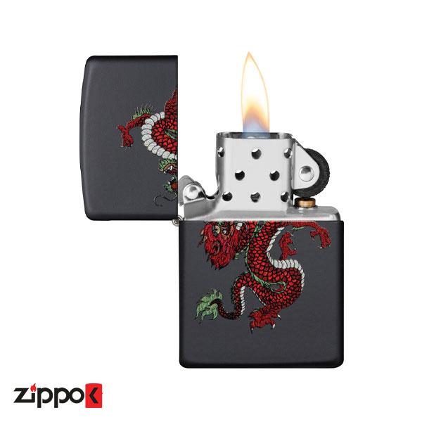 فندک زیپو اصل Zippo 218 Red Dragon Design CI412376