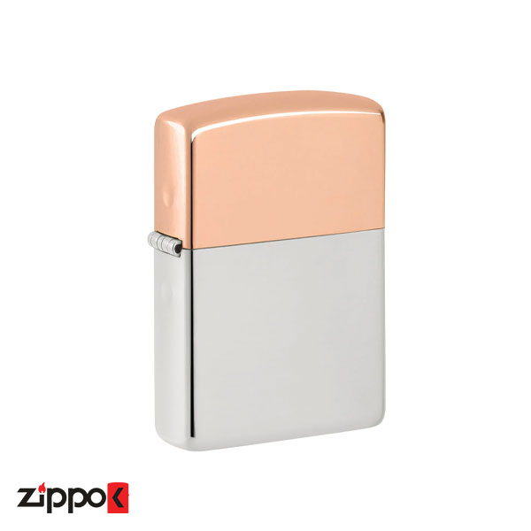 فندک زیپو اصل 48695 | Zippo Bimetal Case Silver