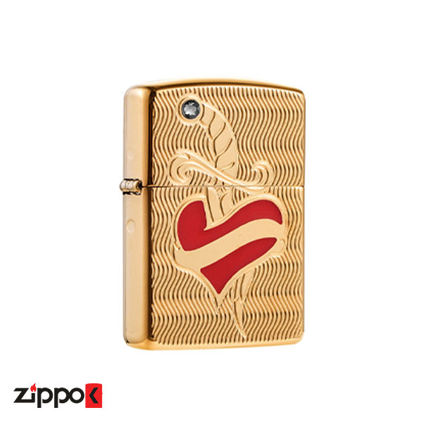 فندک زیپو اصل 49303 | Zippo Heart and Sword Design