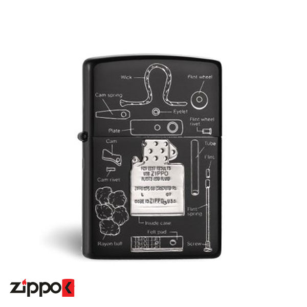 فندک زیپو کاستوم | ZIPPO ANATOMY 2BK ANT