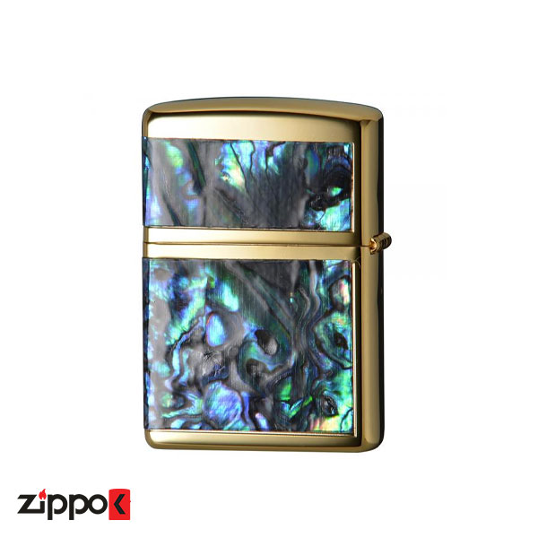 فندک زیپو کاستوم صدفی | Zippo Around Shell Gold 2KG ARSHELL