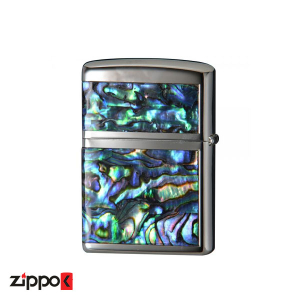 فندک زیپو کاستوم صدفی | Zippo Around Shell Silver 2KS ARSHELL