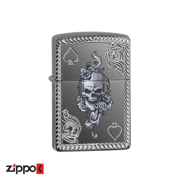 فندک زیپو اصل 29666 | Zippo Spade Skull Design