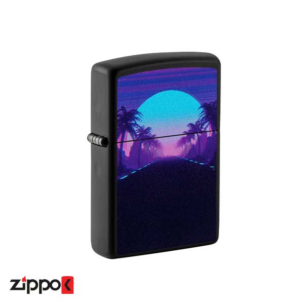 فندک زیپو اصل 49809 | Zippo Sunset Black Light Design