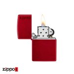 فندک زیپو اصل Zippo Classic Candy Apple Red Zippo Logo | 21063ZL