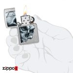 فندک زیپو اصل 46587 | Zippo Skull and Flame Design