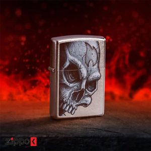 فندک زیپو اصل 46587 | Zippo Skull and Flame Design