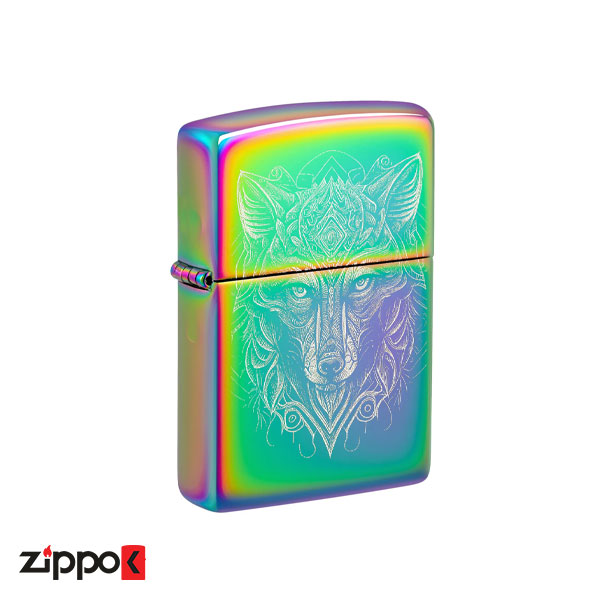 فندک زیپو اصل 46176 | Zippo 151 Mystic Wolf Design