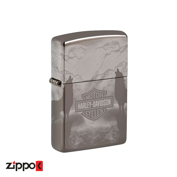 فندک زیپو اصل 48799 | Zippo Harley Davidson Wolves Design