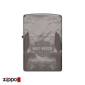 فندک زیپو اصل 48799 | Zippo Harley Davidson Wolves Design