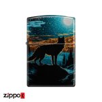 فندک زیپو اصل 46252 | Zippo Moonlight Wolf Design