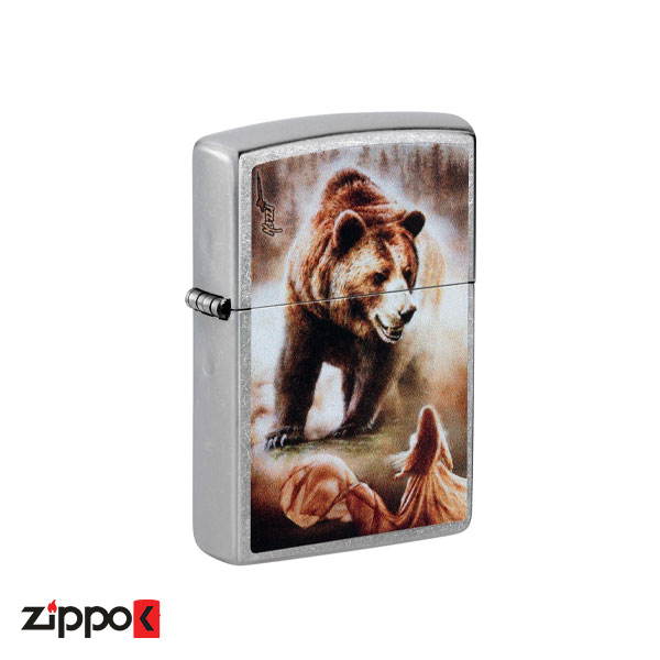 فندک زیپو اصل 48330 | Zippo Mazzi Grizzly Bear Design