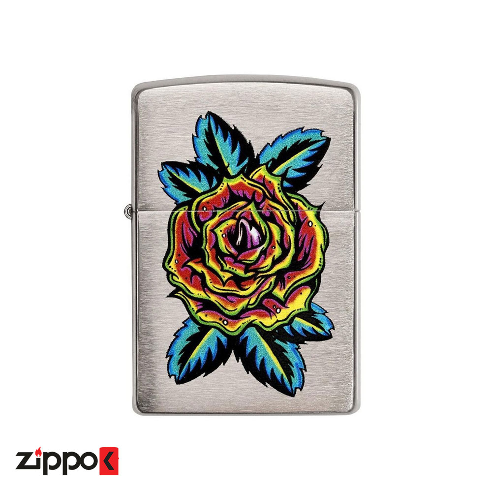 فندک زیپو اصل Zippo Flower Tattoo کد 29399