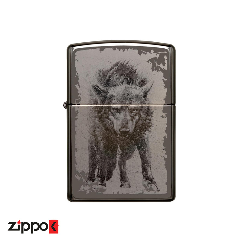 فندک زیپو اصل Zippo Wolf Design کد 49073