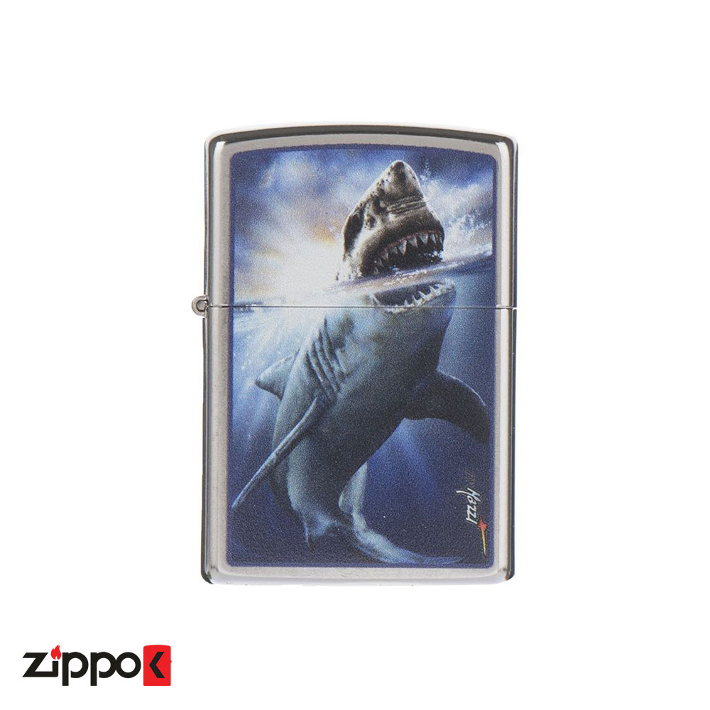 فندک زیپو اصل Zippo Mazzi Shark Attack کد 29568