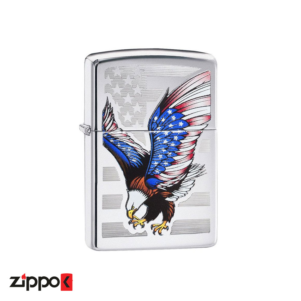 فندک زیپو اصل Zippo Eagle Flag کد 28449