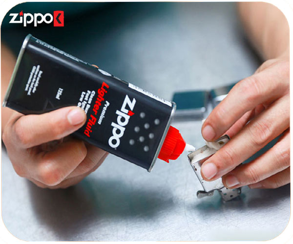 نحوه پر کردن بنزین فندک زیپو zippo